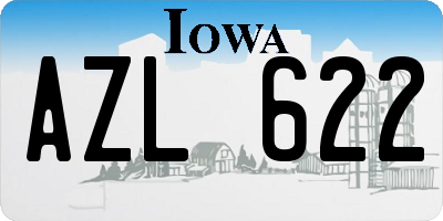 IA license plate AZL622