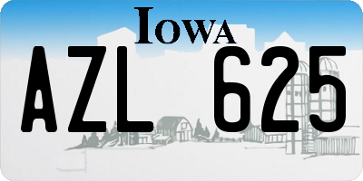 IA license plate AZL625