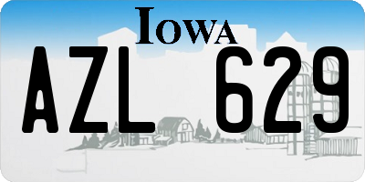 IA license plate AZL629