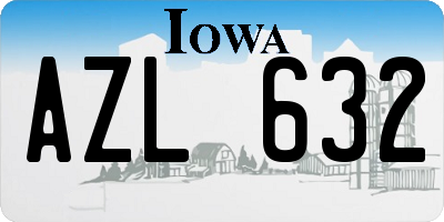 IA license plate AZL632