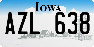 IA license plate AZL638