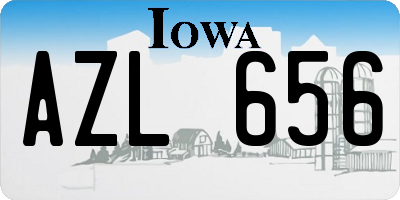 IA license plate AZL656