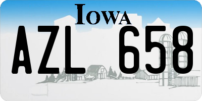 IA license plate AZL658