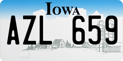 IA license plate AZL659