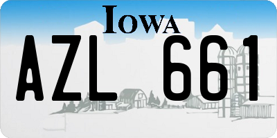IA license plate AZL661
