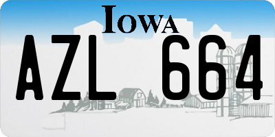 IA license plate AZL664