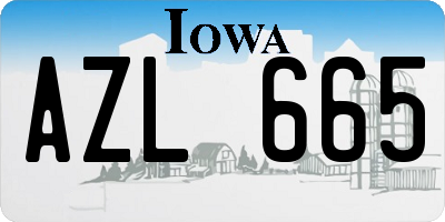 IA license plate AZL665