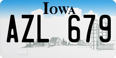 IA license plate AZL679