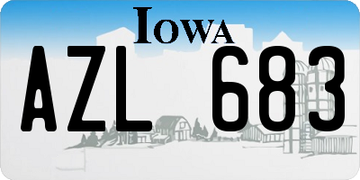 IA license plate AZL683