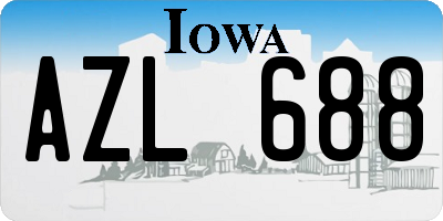 IA license plate AZL688
