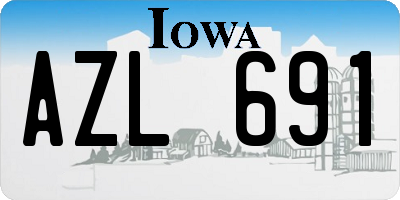 IA license plate AZL691