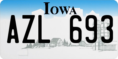 IA license plate AZL693