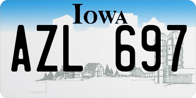 IA license plate AZL697