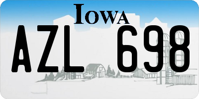 IA license plate AZL698
