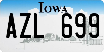 IA license plate AZL699