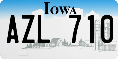IA license plate AZL710