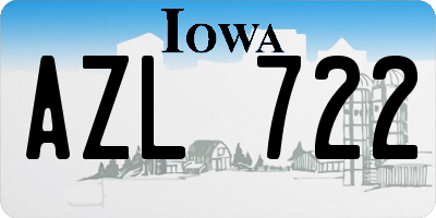 IA license plate AZL722
