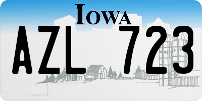 IA license plate AZL723