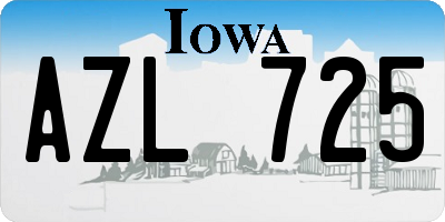 IA license plate AZL725