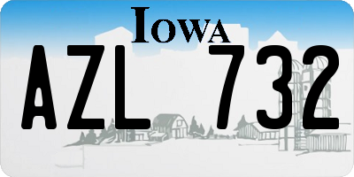 IA license plate AZL732