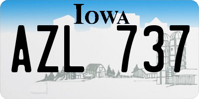 IA license plate AZL737