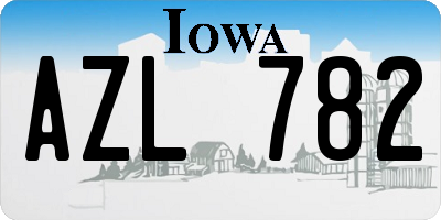 IA license plate AZL782