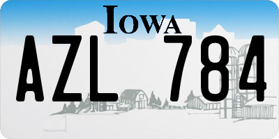 IA license plate AZL784