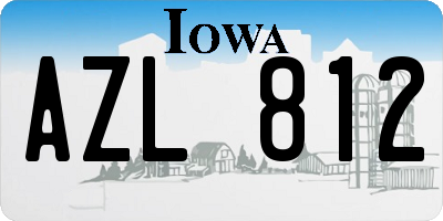 IA license plate AZL812