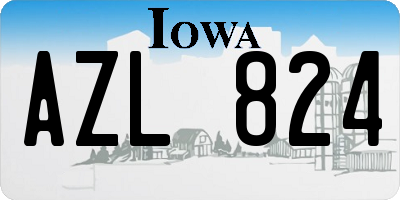 IA license plate AZL824