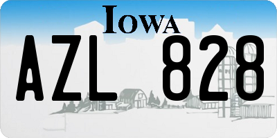 IA license plate AZL828