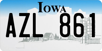 IA license plate AZL861