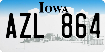 IA license plate AZL864