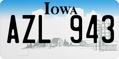 IA license plate AZL943