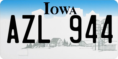 IA license plate AZL944