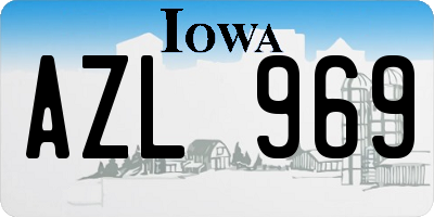 IA license plate AZL969