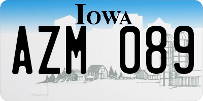 IA license plate AZM089