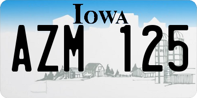 IA license plate AZM125