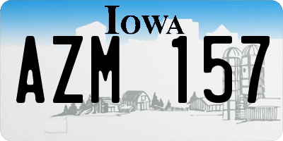 IA license plate AZM157
