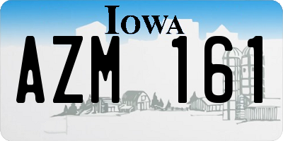 IA license plate AZM161