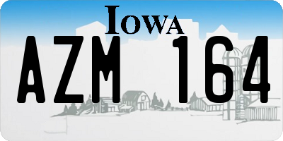 IA license plate AZM164