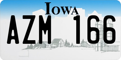 IA license plate AZM166