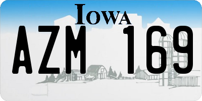 IA license plate AZM169