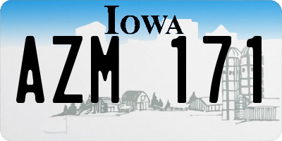 IA license plate AZM171