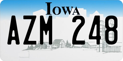 IA license plate AZM248