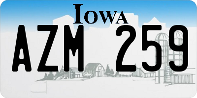 IA license plate AZM259