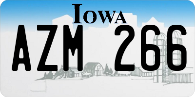 IA license plate AZM266