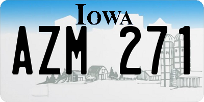 IA license plate AZM271
