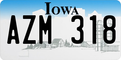 IA license plate AZM318