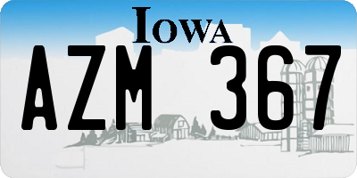 IA license plate AZM367