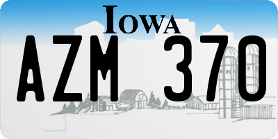 IA license plate AZM370